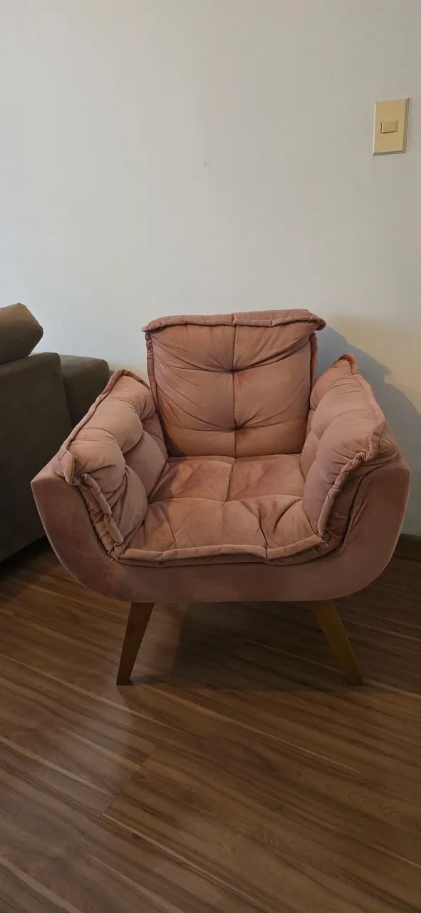 Poltrona Opala cor Rosê - Foto 4