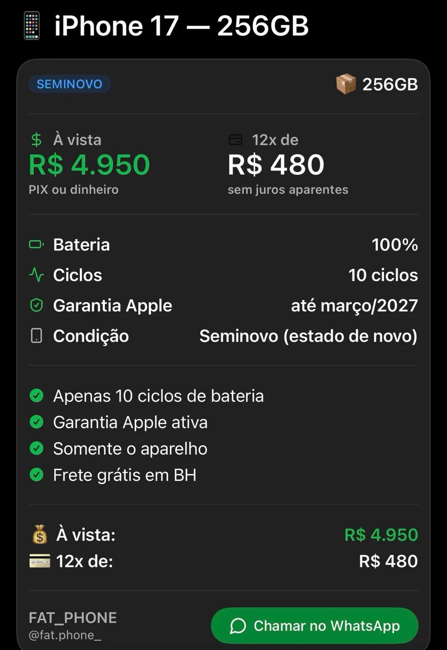 IPhone 17 256 g ( novo sem caixa ) - Foto 3