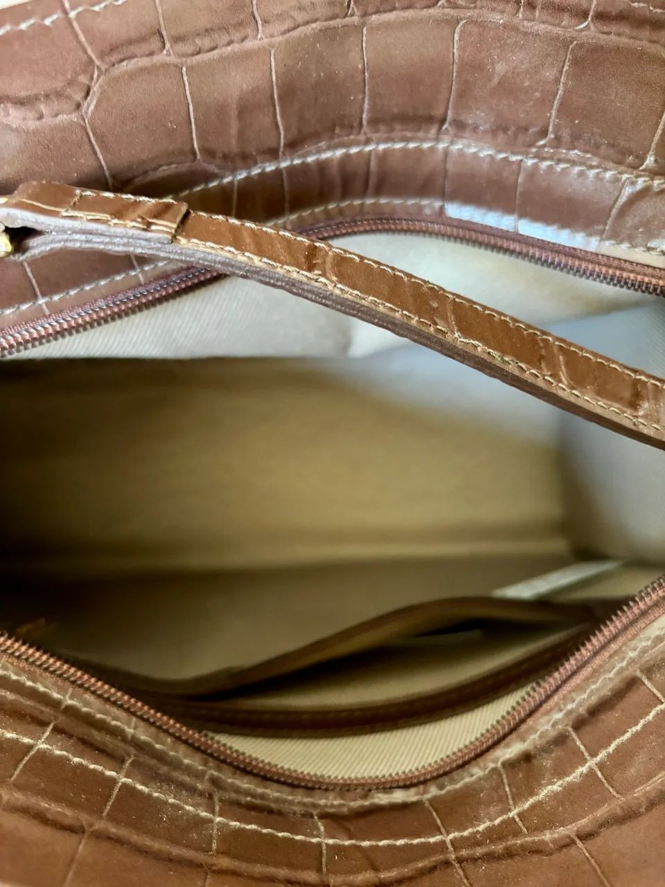 Vendo bolsa nova de couro Croco Corello! - Foto 5