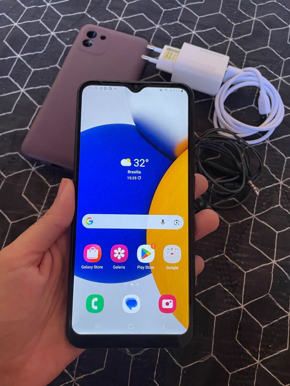 Samsung a03 com todos os acessórios 