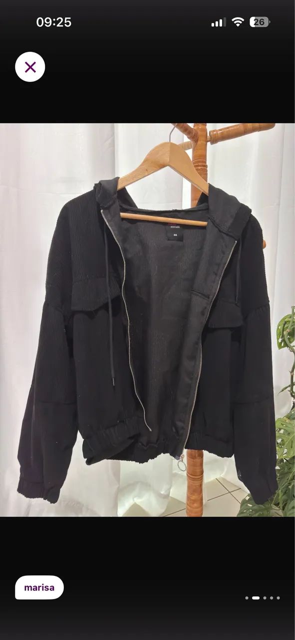 jaqueta bomber preta