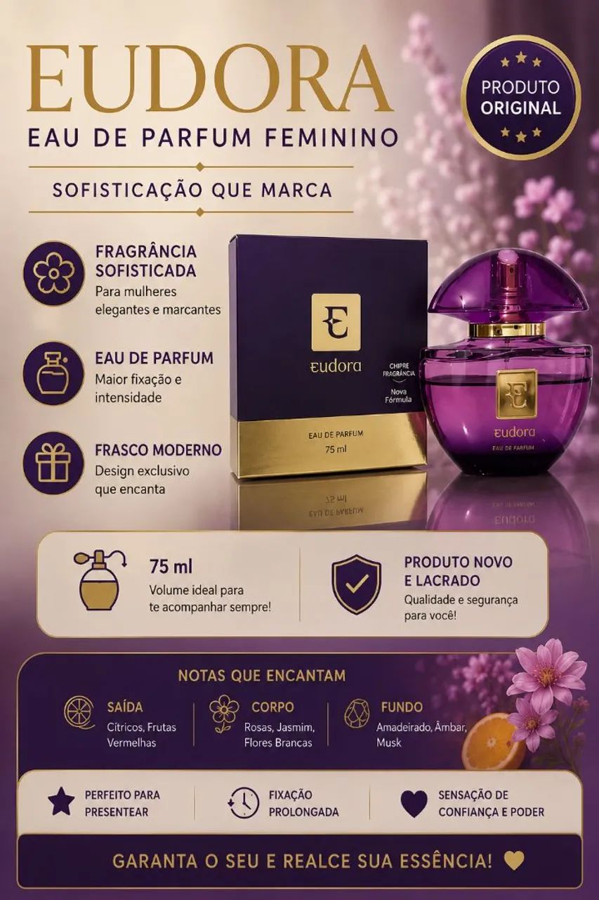 EUDORA EAU DE PARFUM FEMININO - 75 ML ?