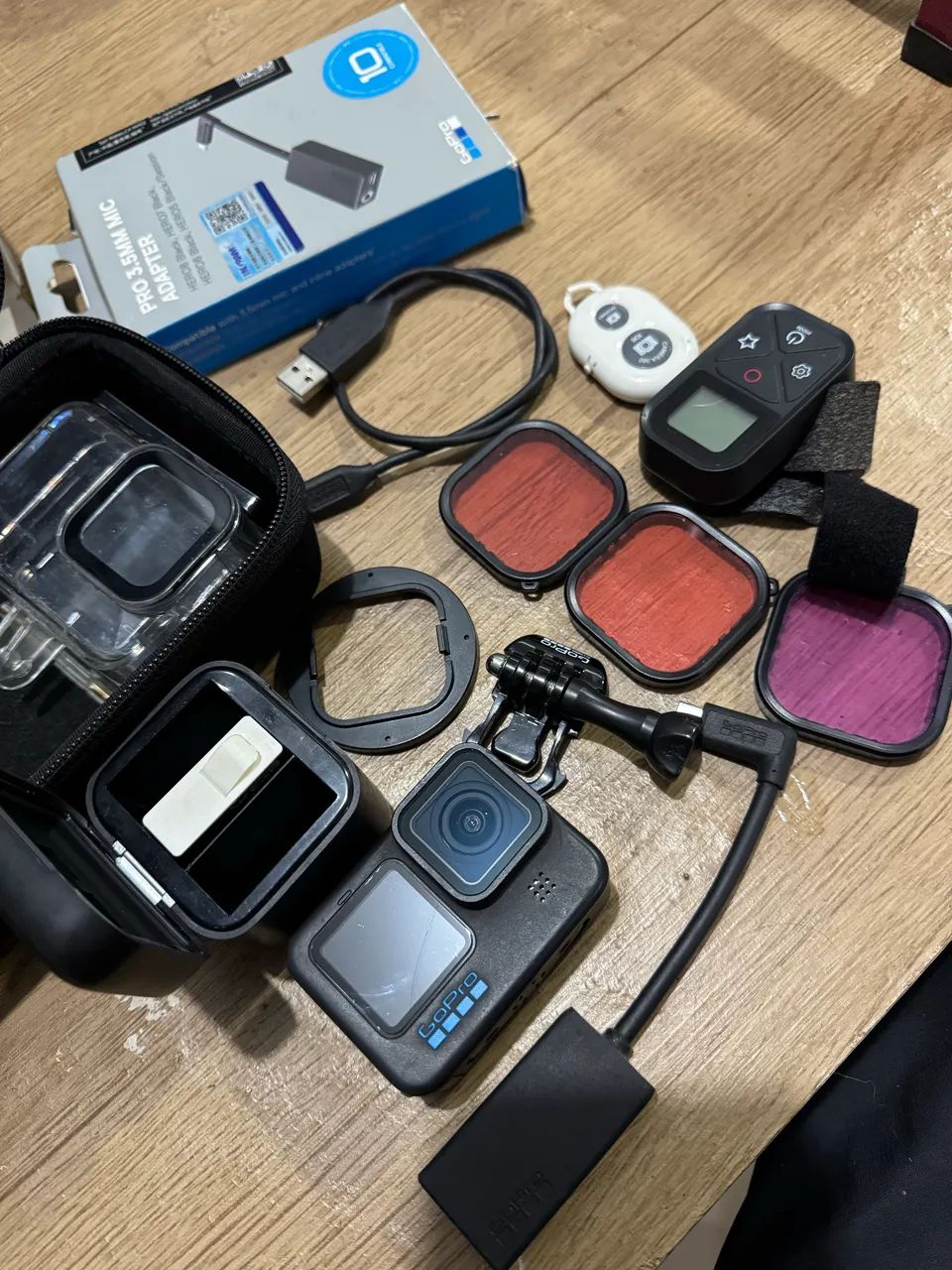 Gopro hero11 com adaptador de microfone  - Foto 2