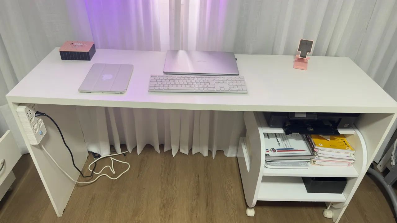mesa estudo com criado mudo  - Foto 2