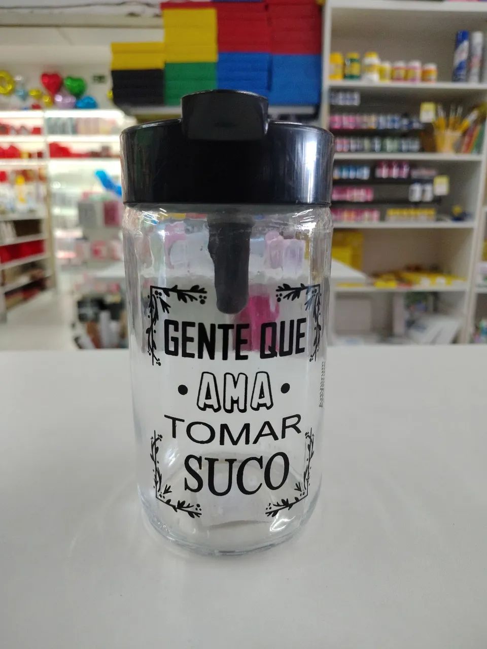 Jarra de Suco Preta Vidro 800ml