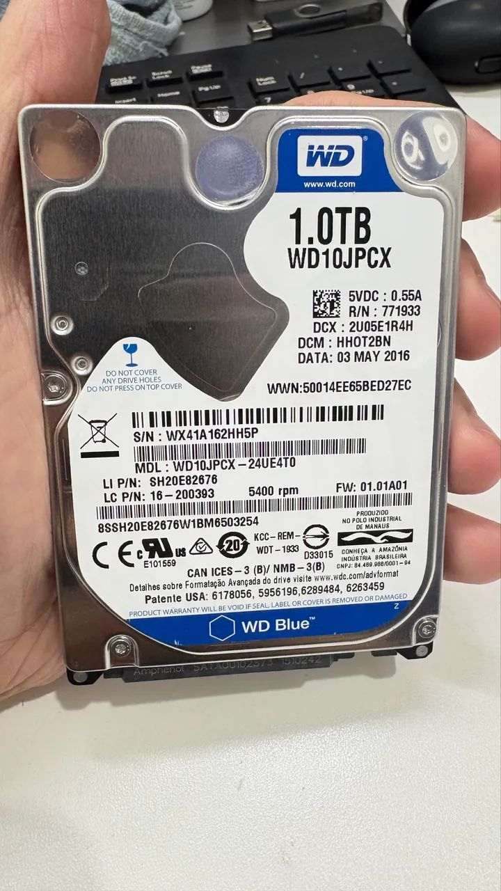 HD NOTEBOOK  - 1TB - USADO - EM PERFEITO ESTADO