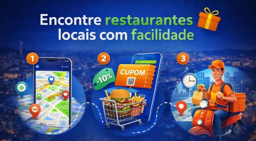 Plataforma de Delivery com Mapa Interativo, Cupons e Clientes Próximos - Foto 3