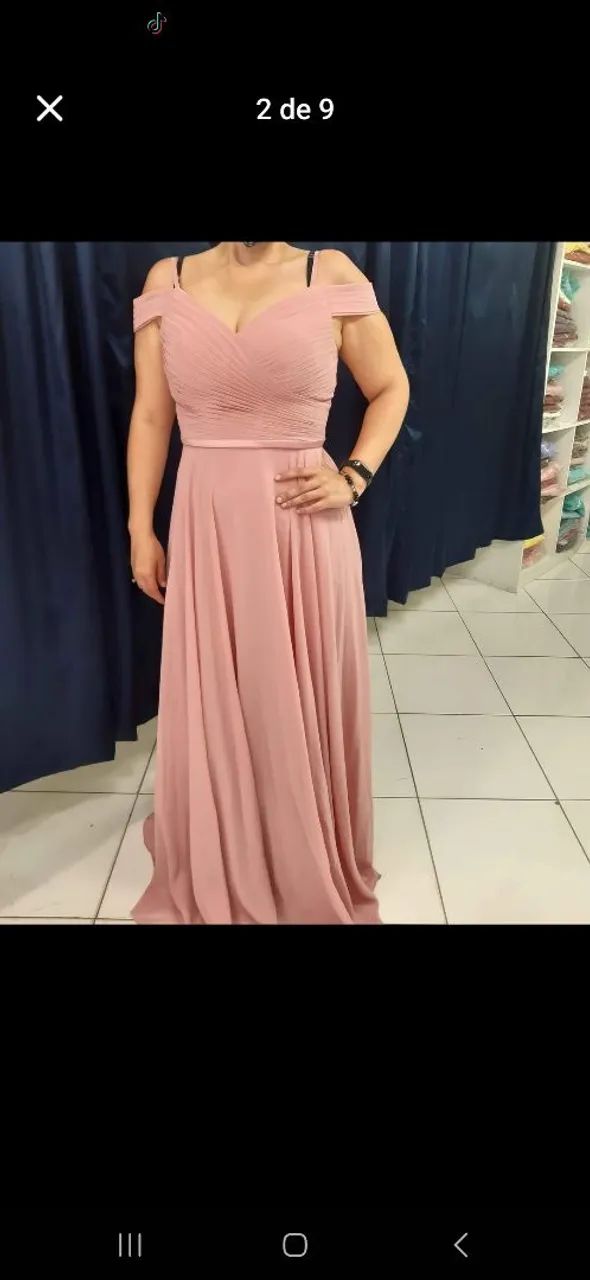Vestido madrinha rose