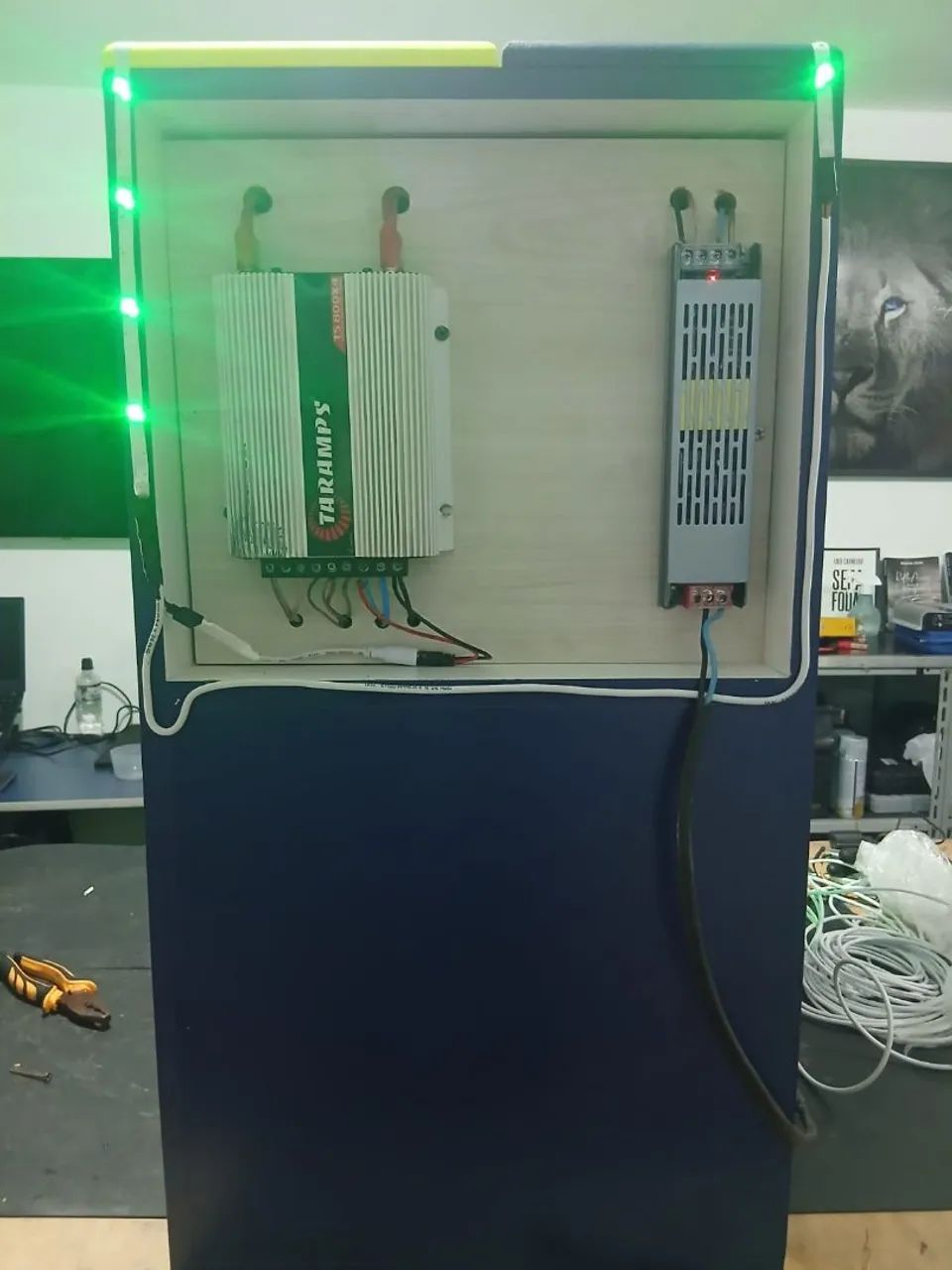 Caixa bob -Grave"12 350rms+tweeter+Radio Bluetooth e usb+fonte e leds+Módulo 800 e corneta - Foto 2