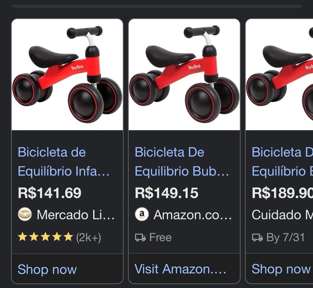Bicicleta de equilíbrio BUBA