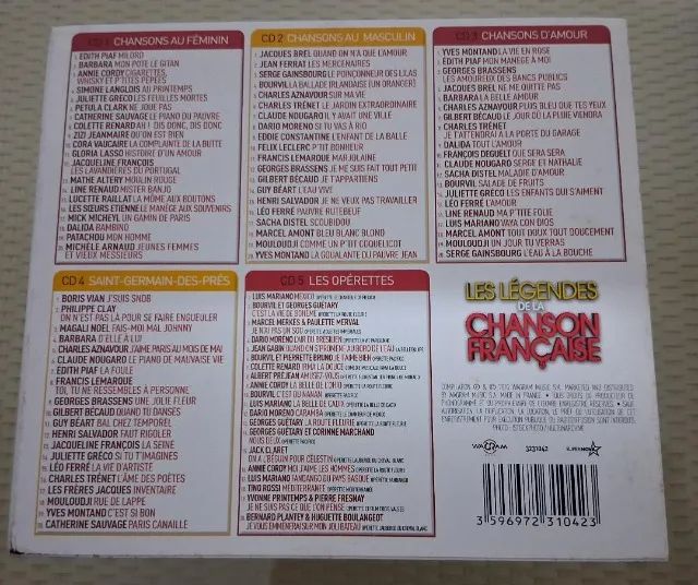 Músicas Francesas - Box 5 CDs- Chansons populaires françaises  - Foto 3