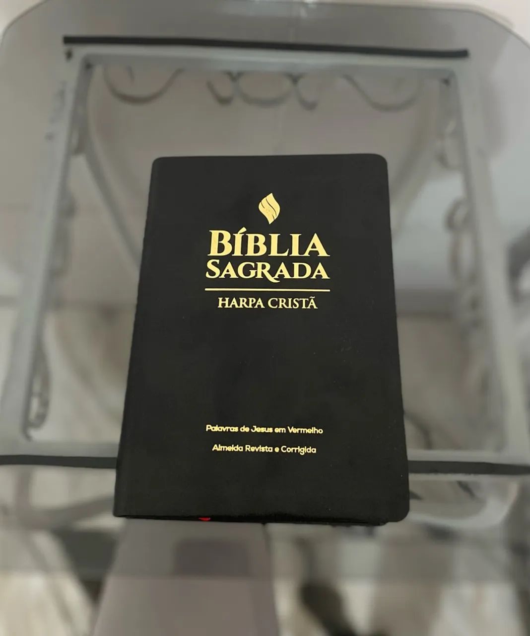 Bíblia sagrada com harpa 