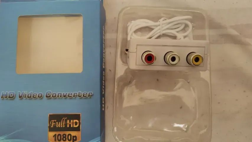 Conversor Áudio E Vídeo Av Rca Para Vga Ps1 Ps2 Xbox Dvd Vhs - Foto 2