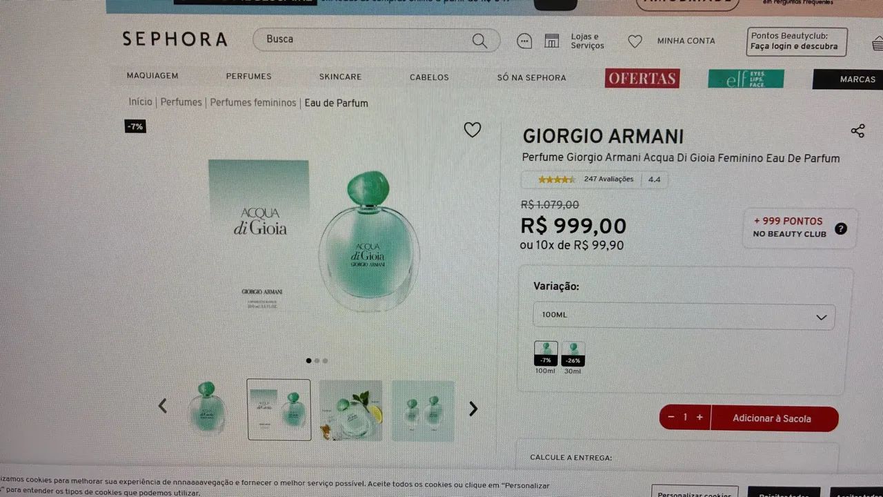 Perfume Acqua di Gioia 100 ml  - Foto 2