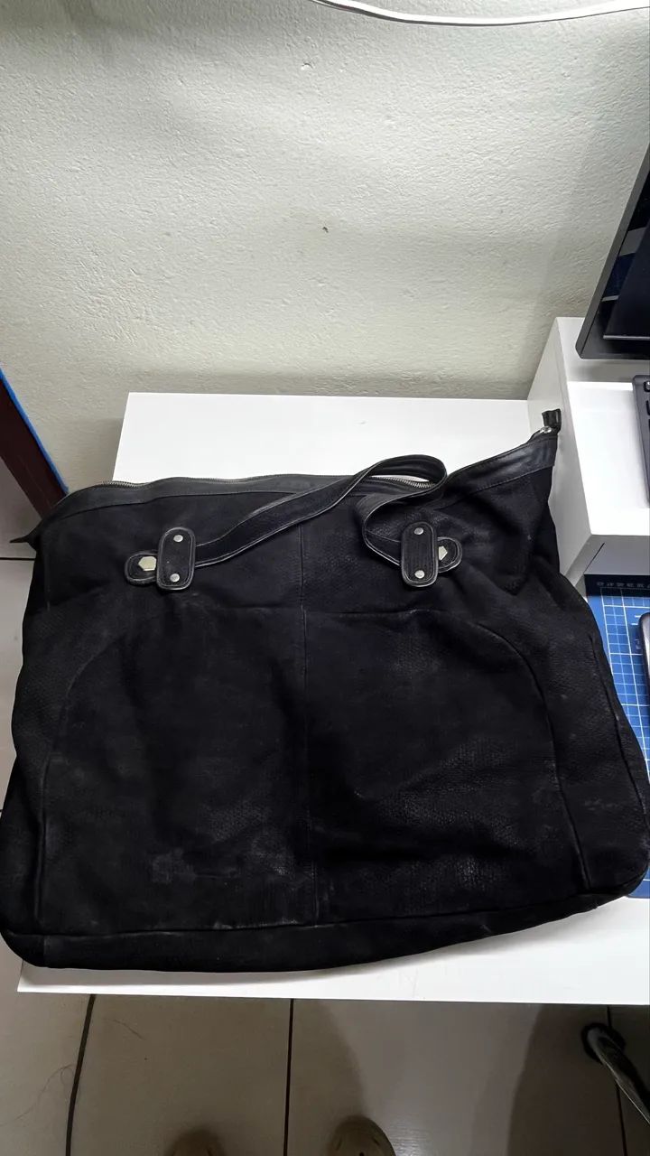 Bolsa Mala couro legítimo de pelica  - Foto 2