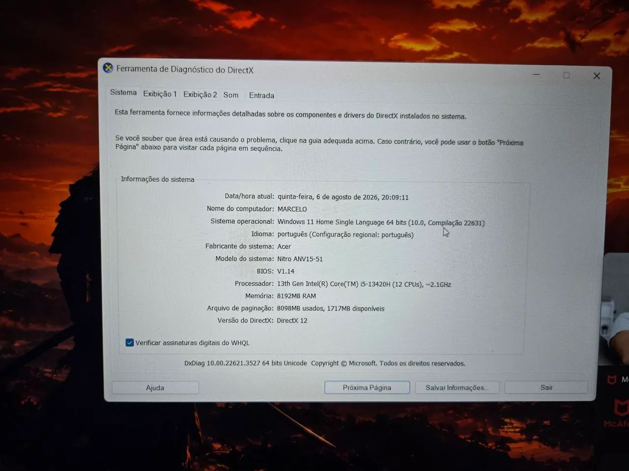 Acer Nitro V15 i5 RTX 3050 - Foto 5