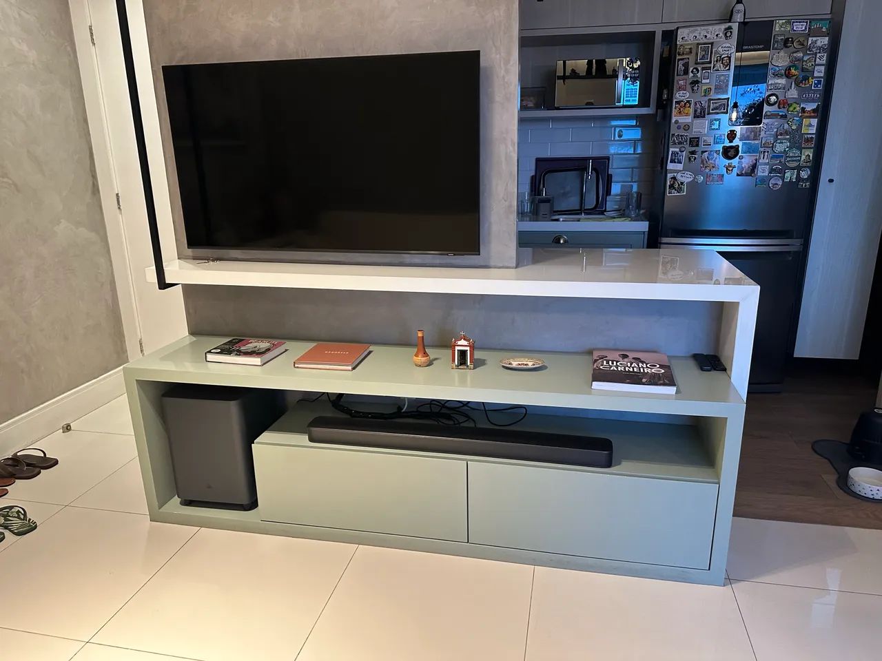 Rack Robusto e Resistente em MDF Verde Laqueado - Foto 4