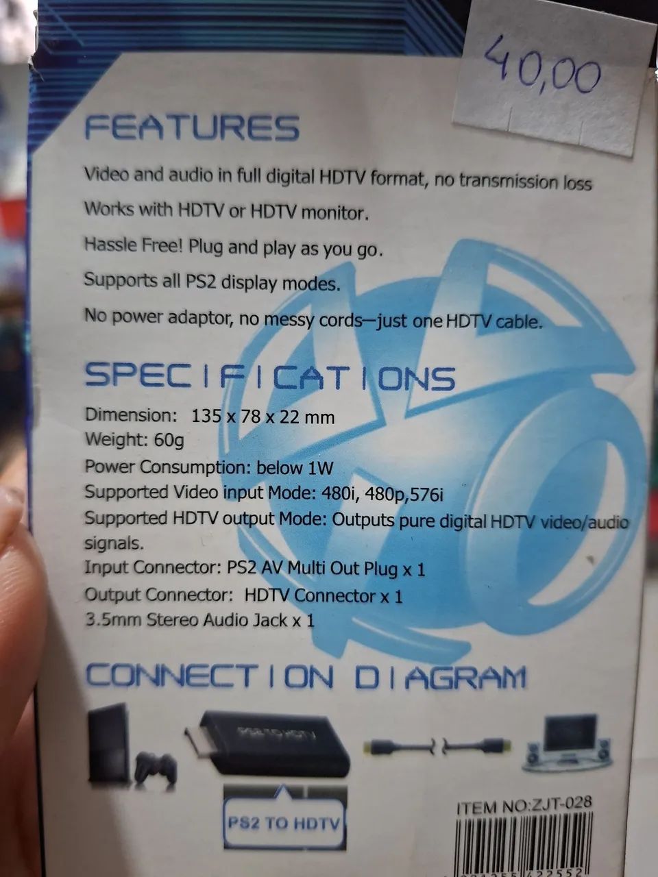 Conversor Conversor PS2 para HDMI HDTV - Áudio e Vídeo Digital - Foto 2