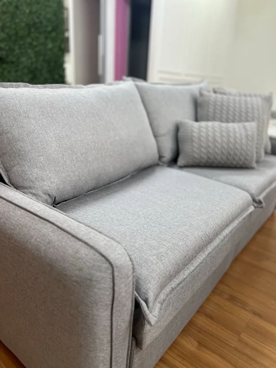 Sofa bau 2,10m linho cinza - Foto 2