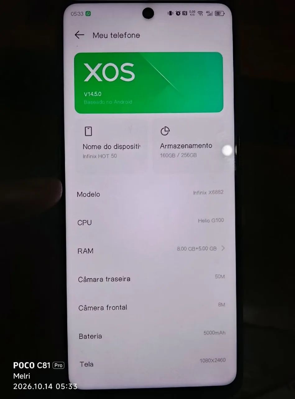 Vende-se celular Infinix Hot 50  - Foto 4