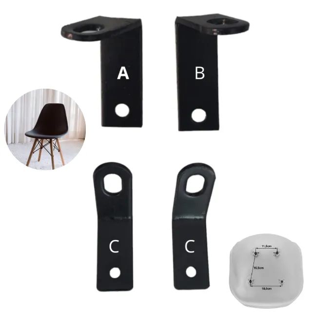 Kit com Chapinhas para Cadeiras Charles Eames Eiffel A/B e C