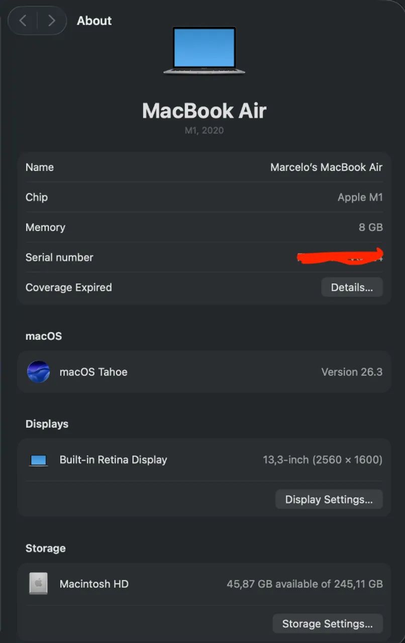 Macbook Air M1 8GB 256GB - Foto 3