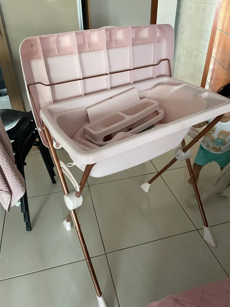 Banheira de bebê rosa  - Foto 3