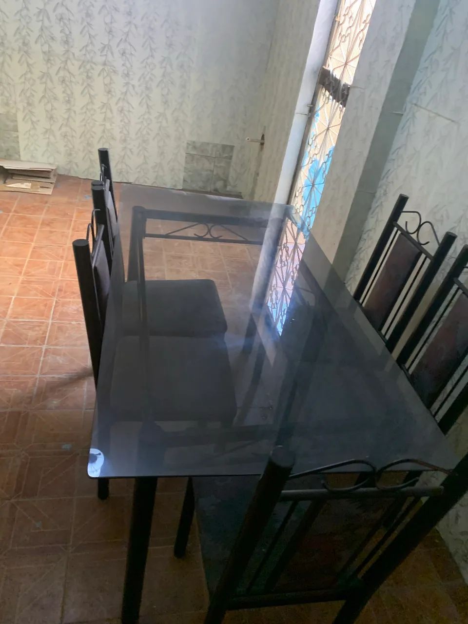 Mesa vidro 6 cadeiras - Foto 2