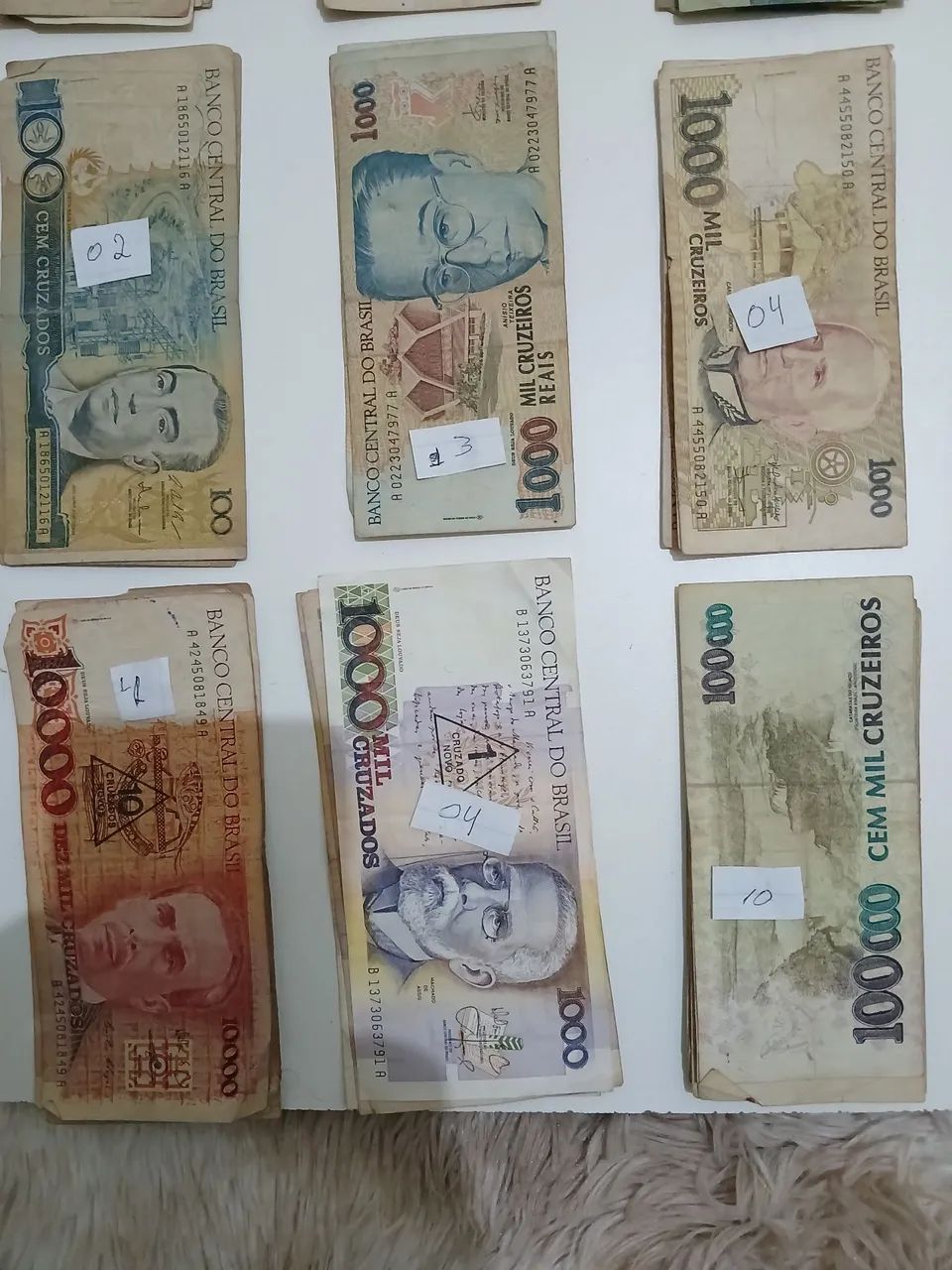 Conjunto com 60 cedulas de dinheiro antigo brasileiro. - Foto 3