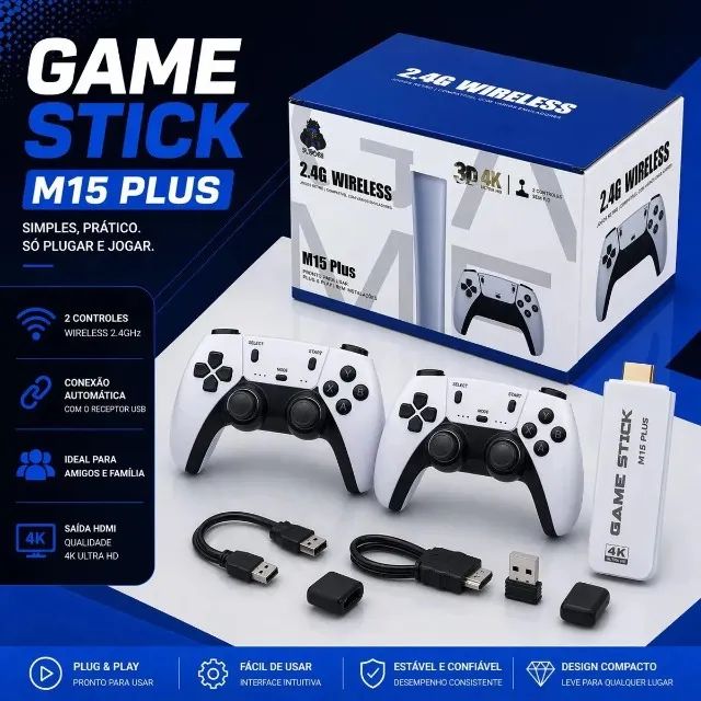 Console Retrô 32Gb  HDMI Wireless M15 Plus