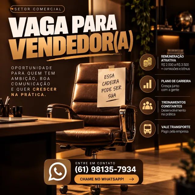 Vagas de Trabalho ? Consultor Comercial