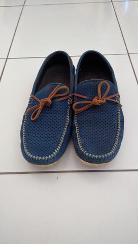 Sapato Homem do Sapato cor azul-Faço a entrega - Foto 3