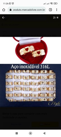 QUEIMA DE ESTOQUE ALIANÇAS E ANÉIS 316L? - Foto 3