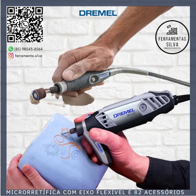 Dremel 3000 Micro retífica com Eixo Flexível e 82 Acessórios 110V