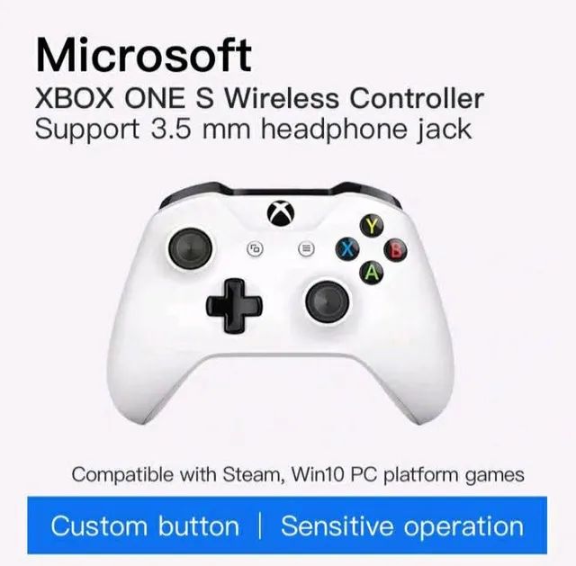 Controle do Console de Vibração Dupla Sem Fio, Gamepad, 3.5mm Jack,  Acessório de Jogo, Xbox