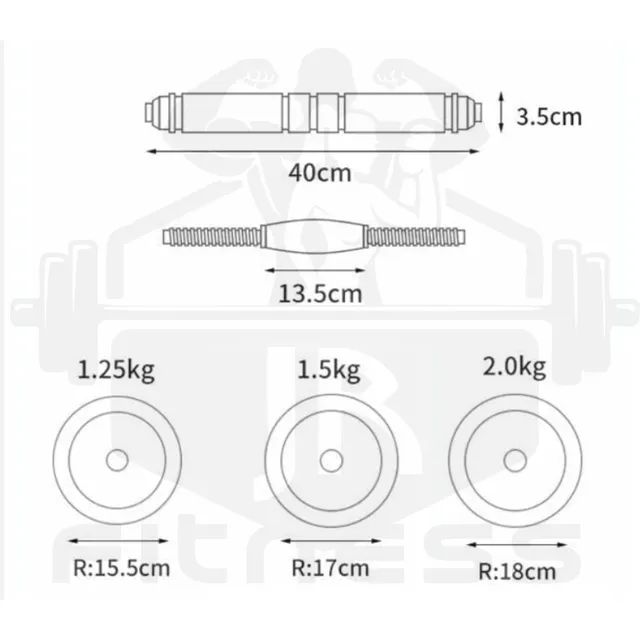 Kit Fitness importado 20kg  - Foto 6
