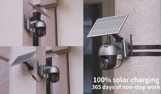 câmeras de vigilância solar recarregável 4g