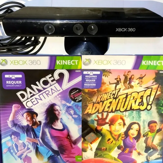 Kinect Adventures + Dance Central 3 Xbox 360 Jogos Original Mídia Física, Jogo de Videogame Microsoft Usado 94814423