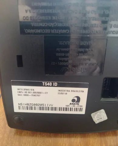 Telefone Intelbras TS 40 ID sem fio - cor preto - Foto 3