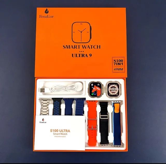 Smartwatch S100 Ultra 9 com 7 (Sete) Pulseiras - Lançamento 2023 - Foto 2