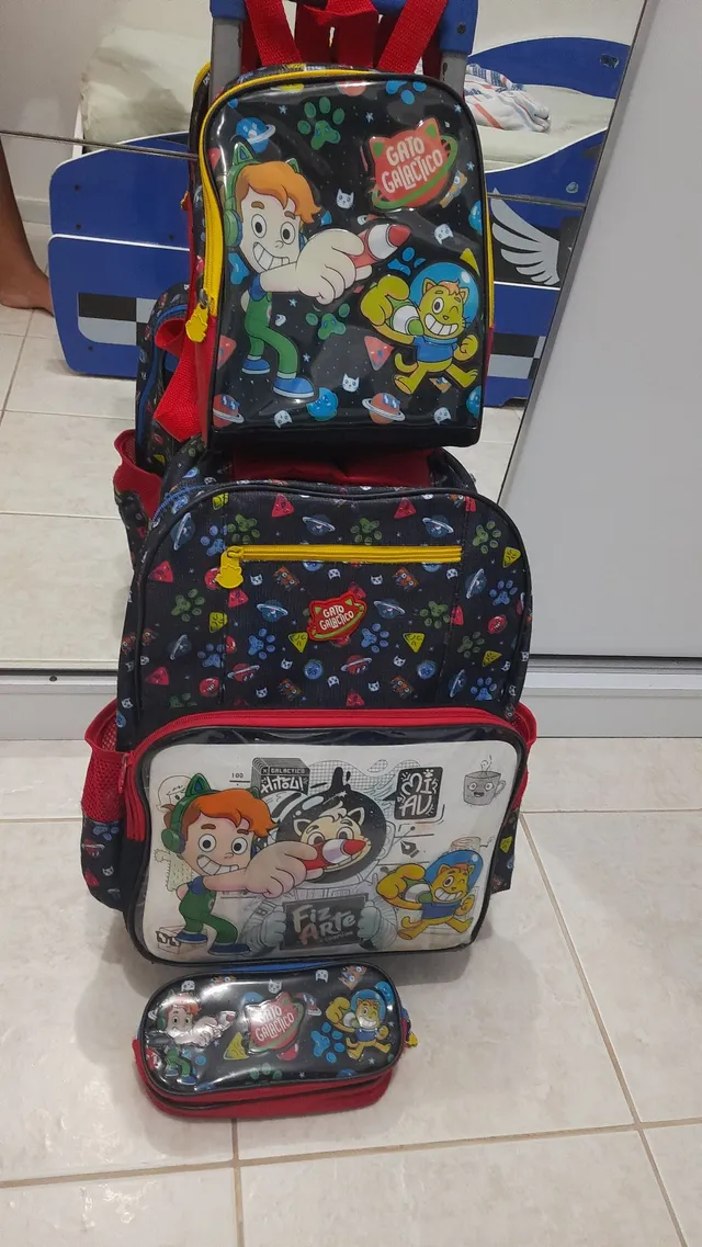 Mochila Escolar Costas Gato Galactico Para Colorir Infantil na Americanas  Empresas