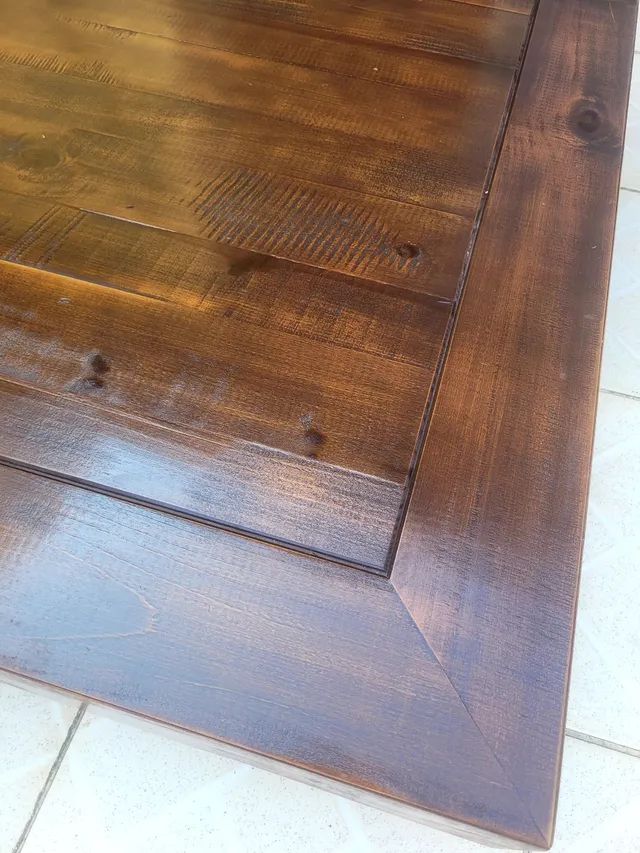 Mesa de madeira estilo rústico  - Foto 2