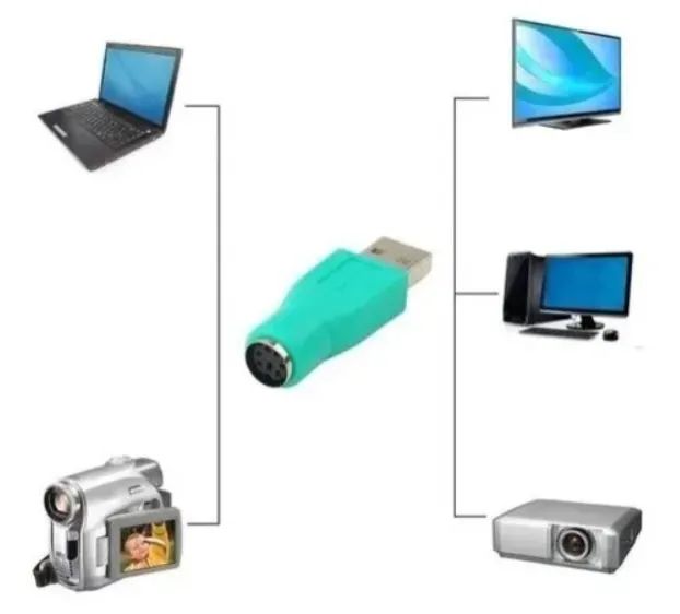 Adaptador Usb Macho Para Ps2 Fêmea Teclado Ou Mouse Mini-din Arduino Automação COD-CP525  