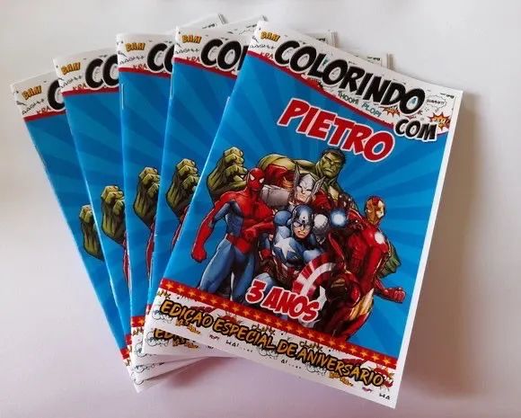 10 livros de colorir personalizado 