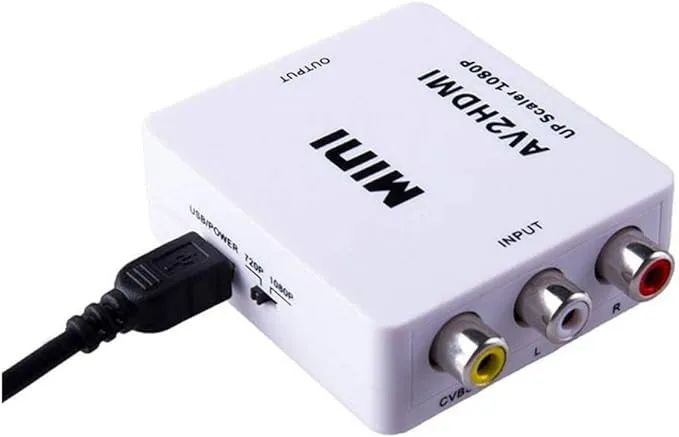 Conversor Mini De Hdmi Para Av (Rca) Vídeo 1080p Com Audio -Hdmi X Av Loja Coimbra Entrega - Foto 2