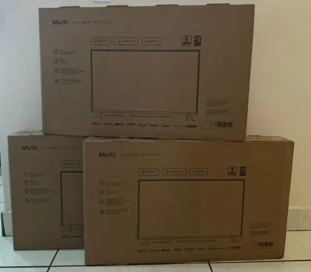 TV Multilaser 32' HD Smart Led Wi-Fi USB hdmi