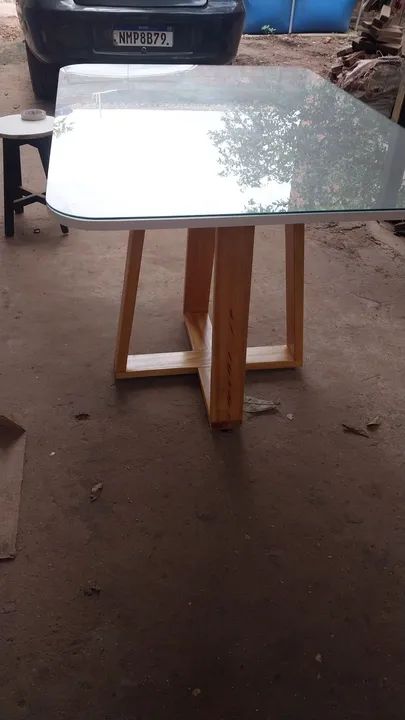 Mesa retangular de vidro 120x80  - Foto 5