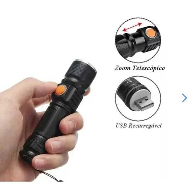 Lanterna De Led Maxtill Mini Recarrregavel T6 Max7103 Loja Coimbra Computadores Entrega    - Foto 3