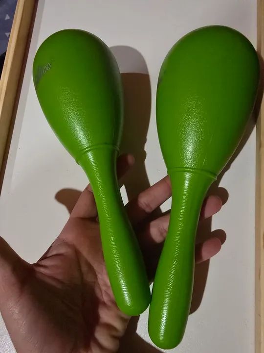 Par de Maracas verdes novas (desapego)