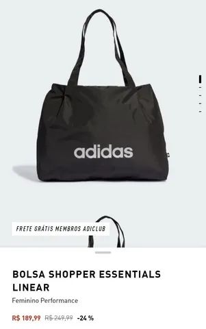 adidas Bolsa Essentials Linear Shopper Preto